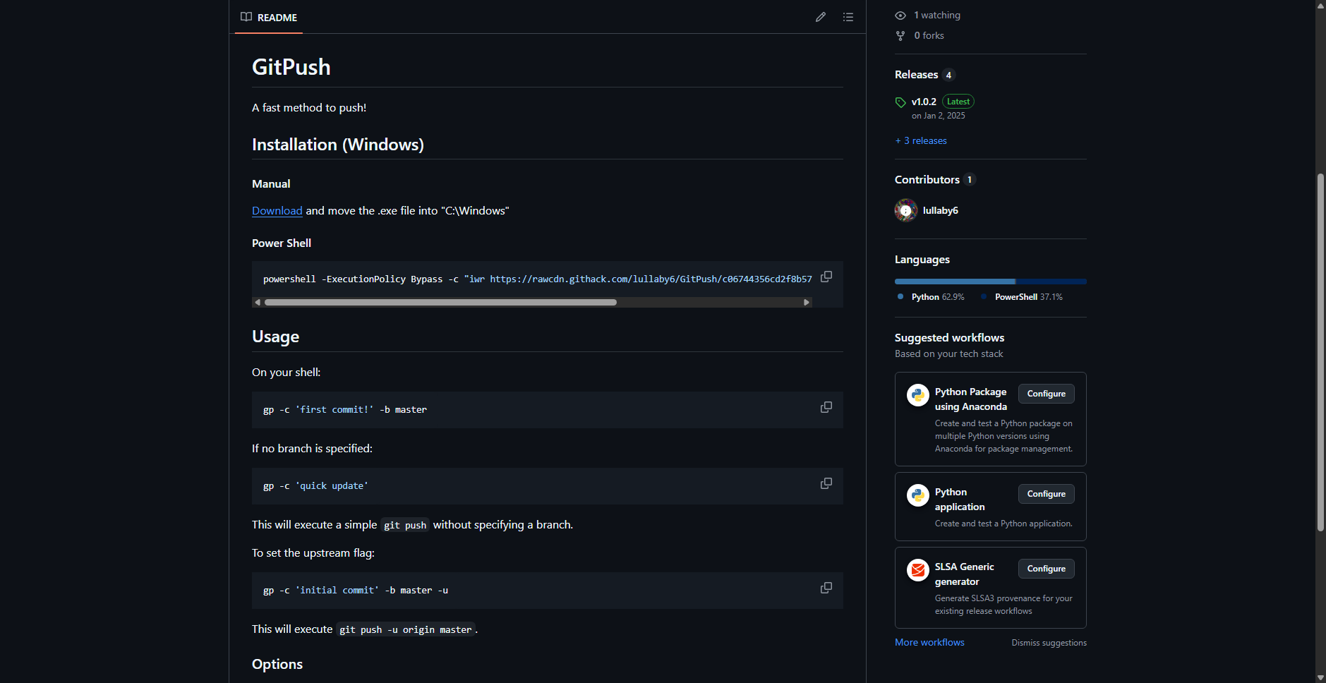 GitPush preview